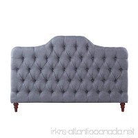 Divano Roma Furniture Classic Deluxe Tufted Grey Fabric Headboard (King) - B01MQDBCS9