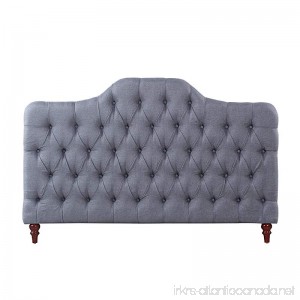 Divano Roma Furniture Classic Deluxe Tufted Grey Fabric Headboard (King) - B01MQDBCS9