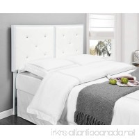 Kings Brand Furniture Metal Tufted Design Upholstered Headboard  White  Full - B019S7M5LC