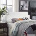 Modway Laura Upholstered Vinyl Headboard Full Size With Cut-Out Edges and Nailhead Trim In White - B01M0FA4BP