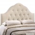 Modway Sovereign Upholstered Tufted Button Fabric Headboard King Size In Ivory - B00QT3BV6O