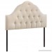 Modway Sovereign Upholstered Tufted Button Fabric Headboard King Size In Ivory - B00QT3BV6O
