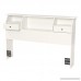 Revere Headboard with Storage Queen/Full Size Bookcase Drawers Wood White Shelves Modern Bedroom Headboard - B019J09HGO