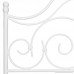 Rhapsody Metal Headboard with Curved Grill Design and Finial Posts Glossy White Finish Queen - B00HBWVZ6I
