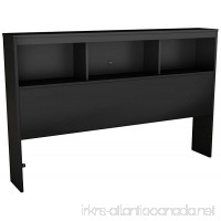 South Shore Furniture 54'' Karma Bookcase Headboard  Full  Pure Black - B00H24F3CM