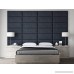 VANT Upholstered Headboards - Accent Wall Panels - Packs Of 4 - Textured Cotton Weave Midnight Blue - 30 Wide x 11.5 Height - Easy To Install - Full - Queen Size Headboard - B01NGZKXDM