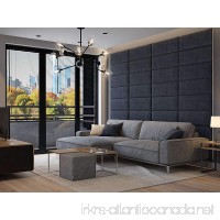 VANT Upholstered Headboards - Accent Wall Panels - Packs Of 4 - Textured Cotton Weave Midnight Blue - 30" Wide x 11.5" Height - Easy To Install - Full - Queen Size Headboard - B01NGZKXDM