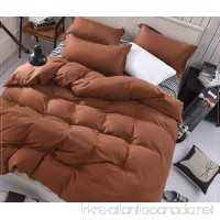 BEIRU Summer Solid Color Shuangpin Bedding Simple Student Four Sets Of Bed Linen Bedding 4 Pieces ZXCV (Color : Coffee color  Size : 200230cm) - B07FJQ76G3