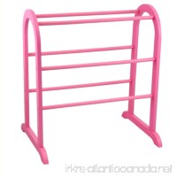 Quilt Racks Free Standing Wood  Contemporary Pink Classic Rustic Simple Traditional Wooden Scroll Rack & E-Book - B07FB3PH7K